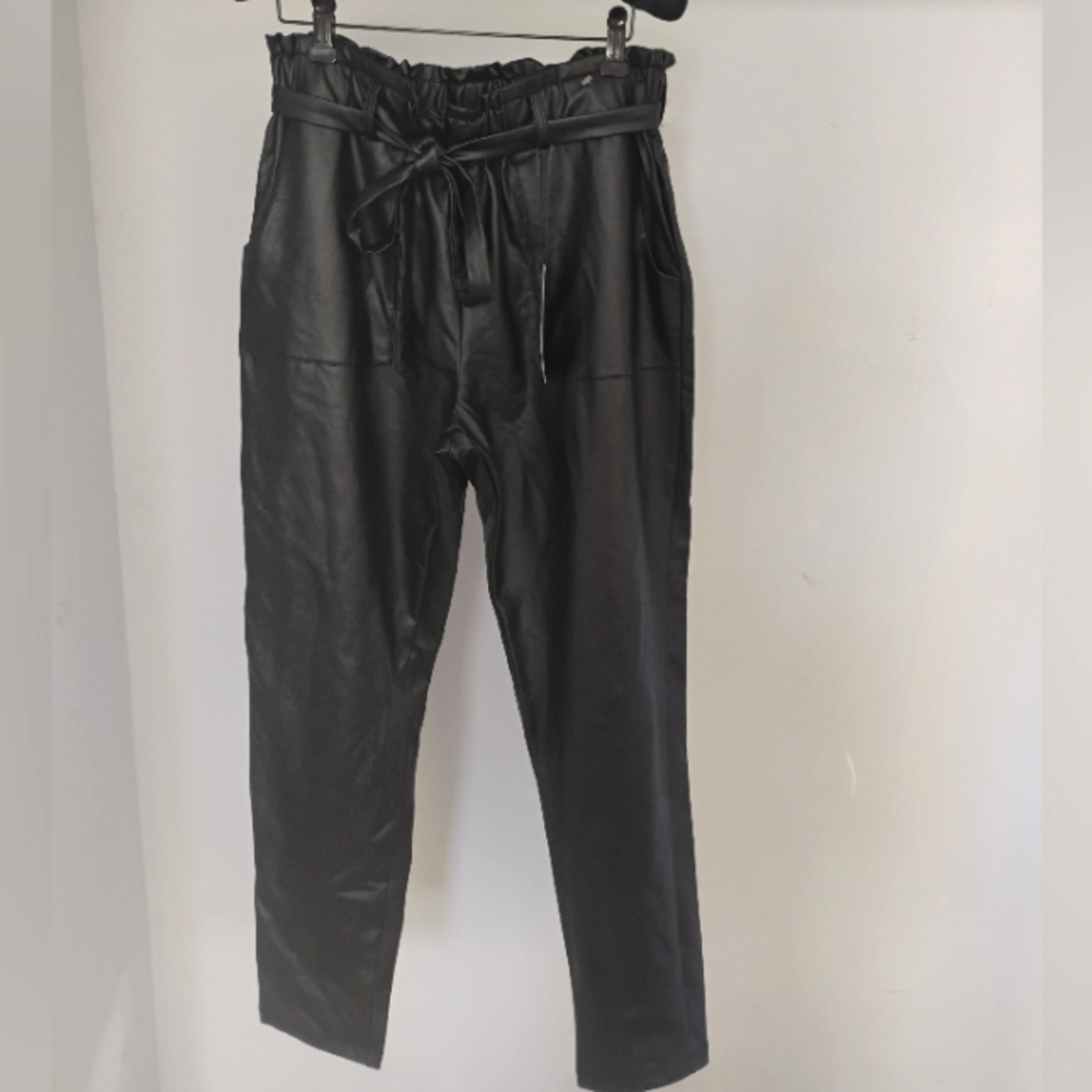 Nwt Stylish Black Faux Leather Pants